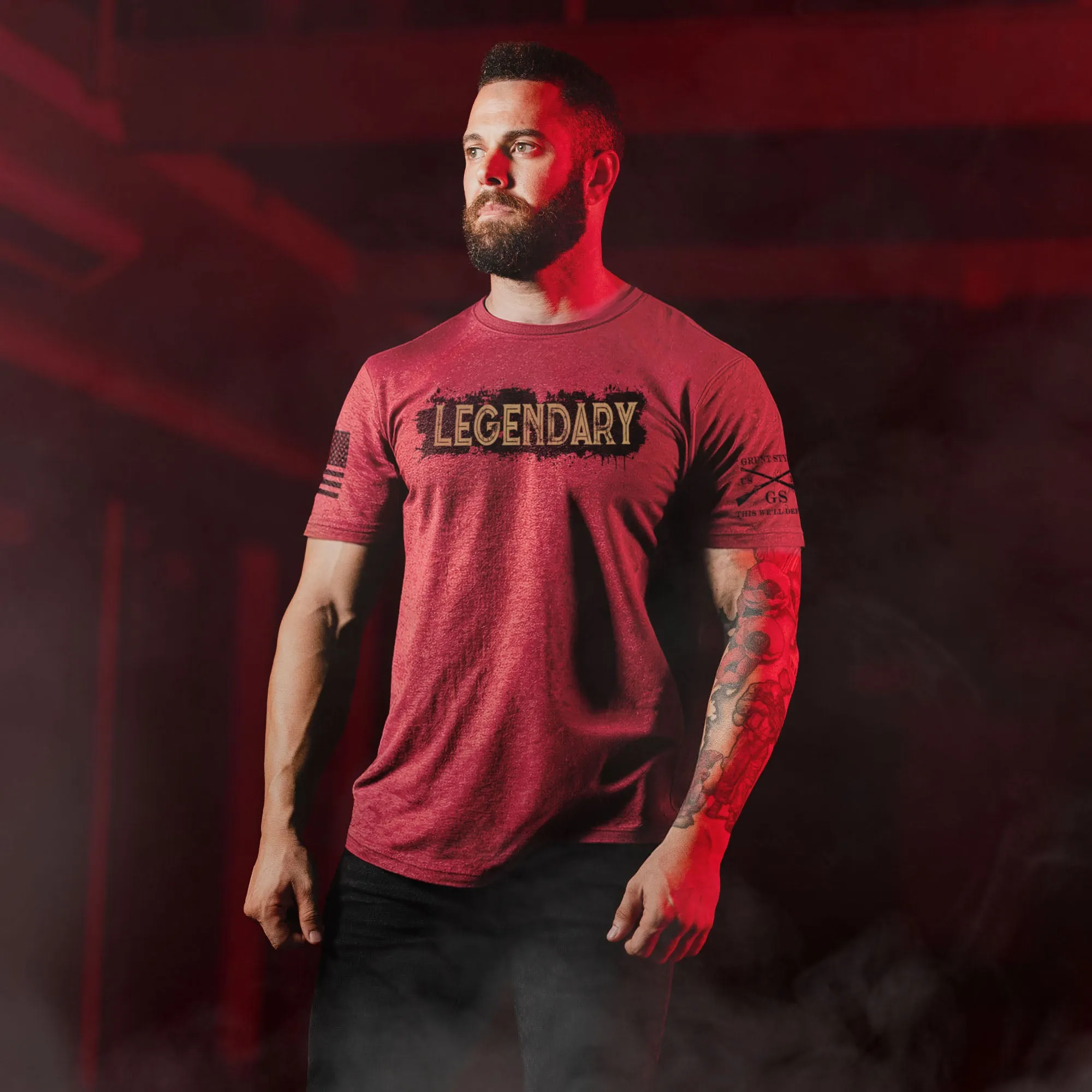 Legendary T-Shirt - Red sold by Grunt Style product image thumbnail 2