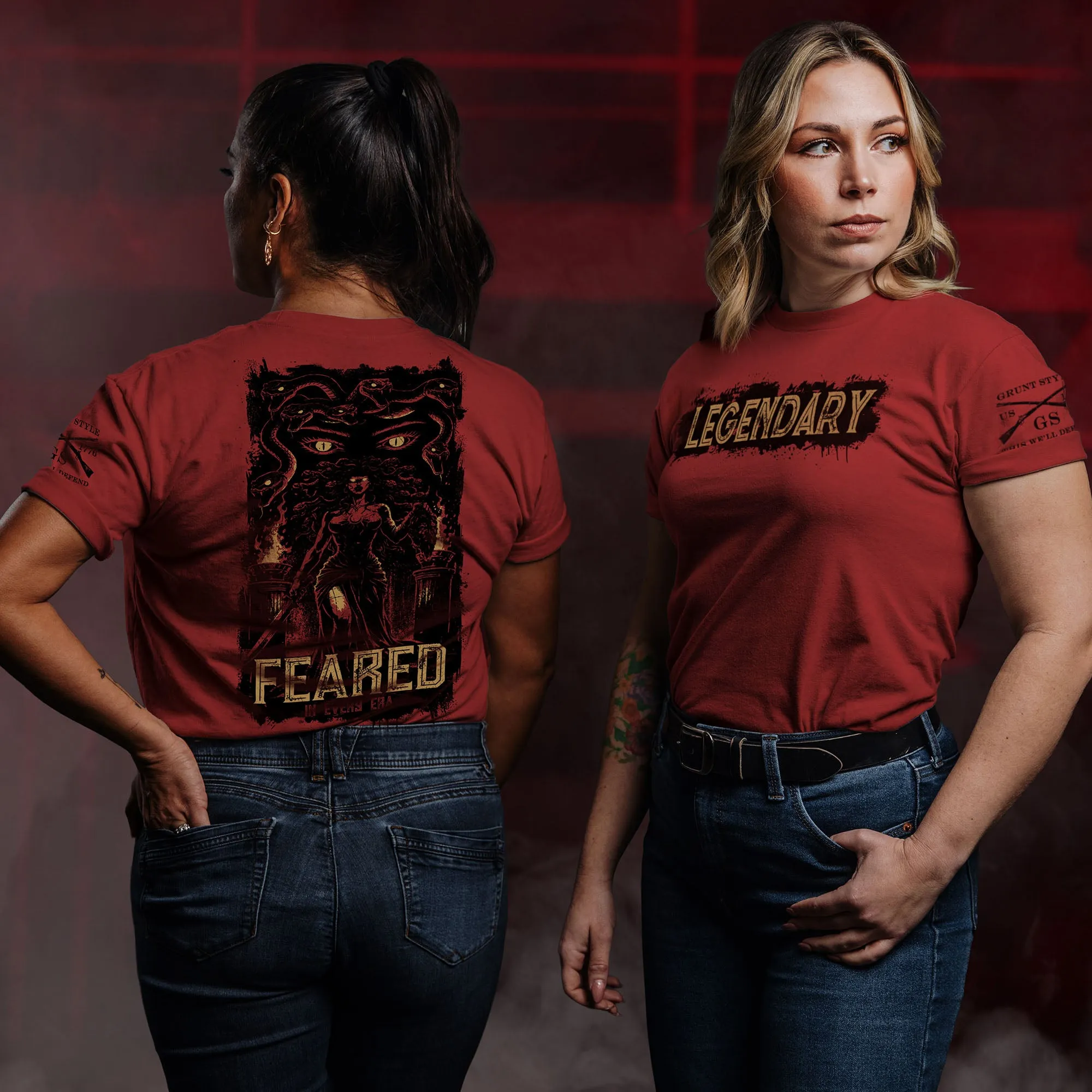 Women's Legendary Boyfriend Fit T-Shirt - Red sold by Grunt Style product image thumbnail 3