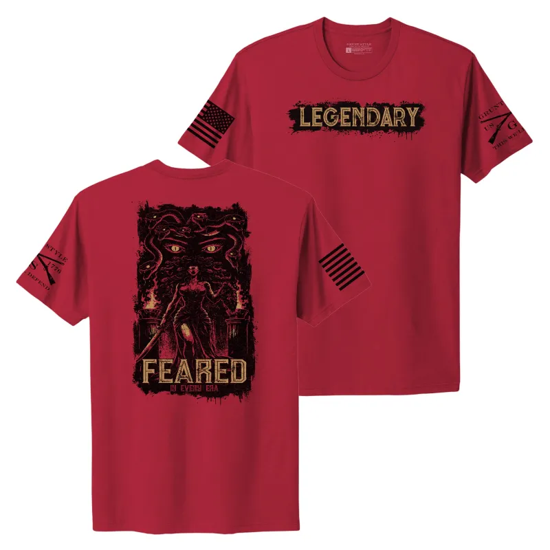 Women's Legendary Boyfriend Fit T-Shirt - Red made by Grunt Style