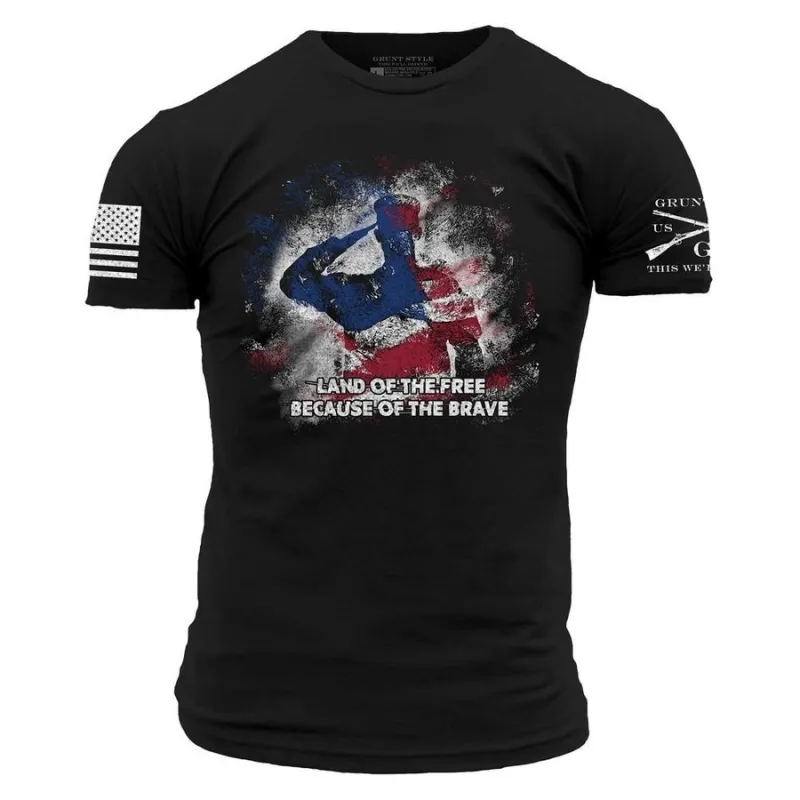 CFP Men's Because Of The Brave Tee - Black made by Grunt Style
