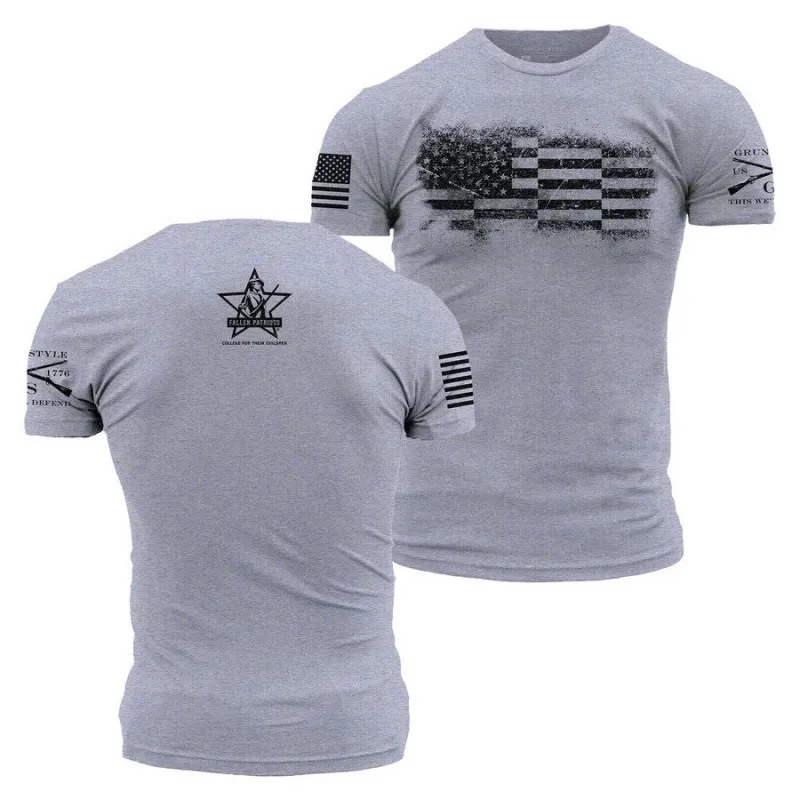 CFP Bar Flag Men's Tee - Heather Gray made by Grunt Style