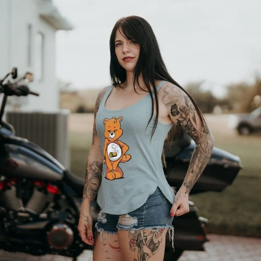 Women's Bang Bear Flowy Tank - Stonewash Denim sold by Grunt Style product image thumbnail 2