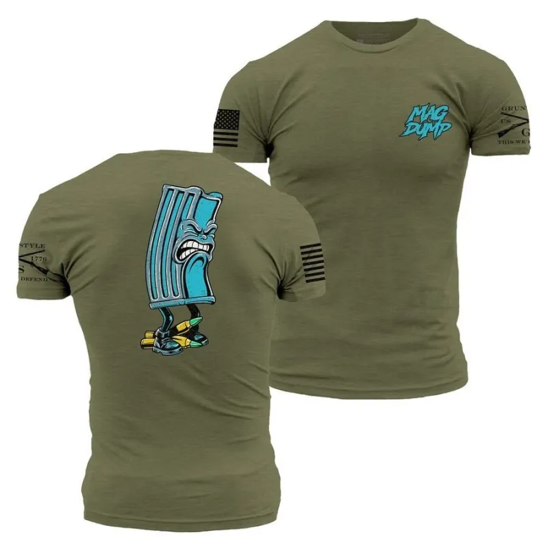 Mag Dump T-Shirt - Military Green made by Grunt Style