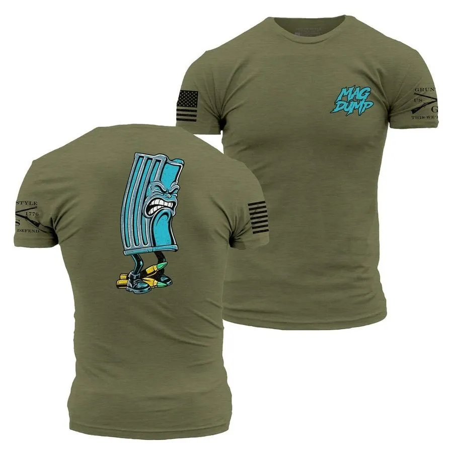 Mag Dump T-Shirt - Military Green sold by Grunt Style