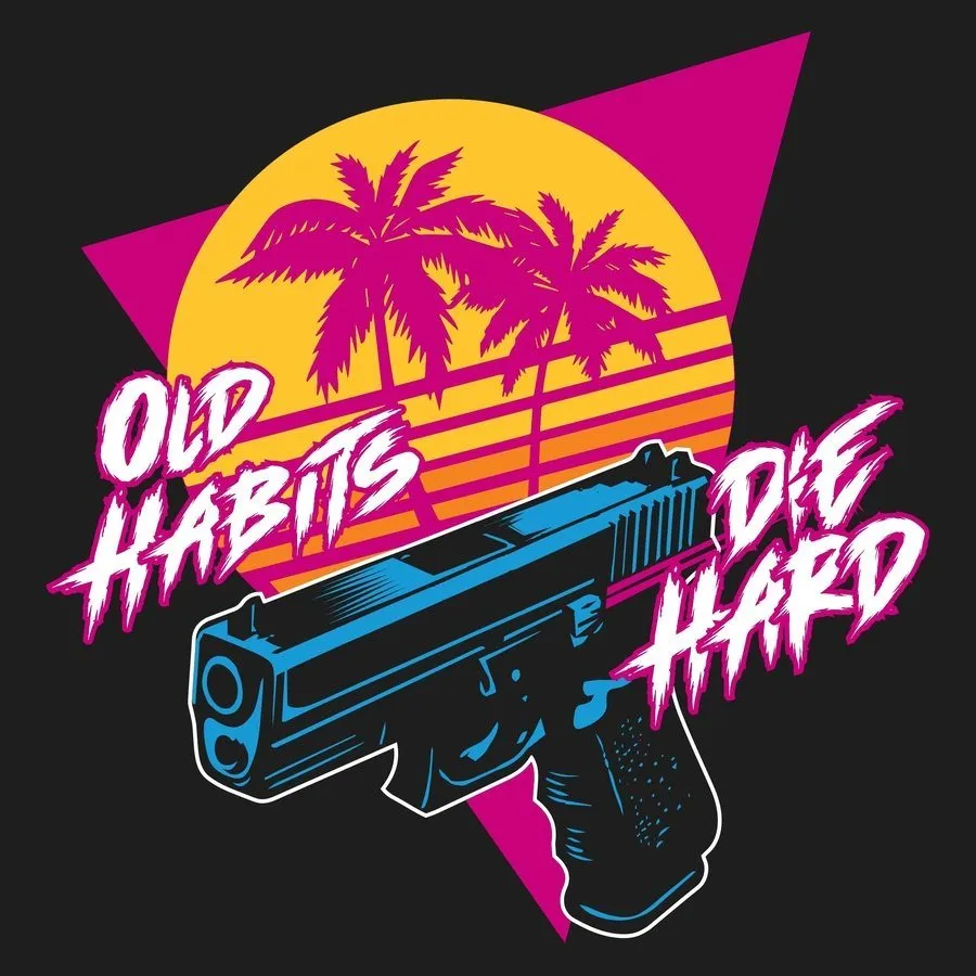 Women's Old Habits Die Hard Flowy Tank - Black sold by Grunt Style product image thumbnail 4