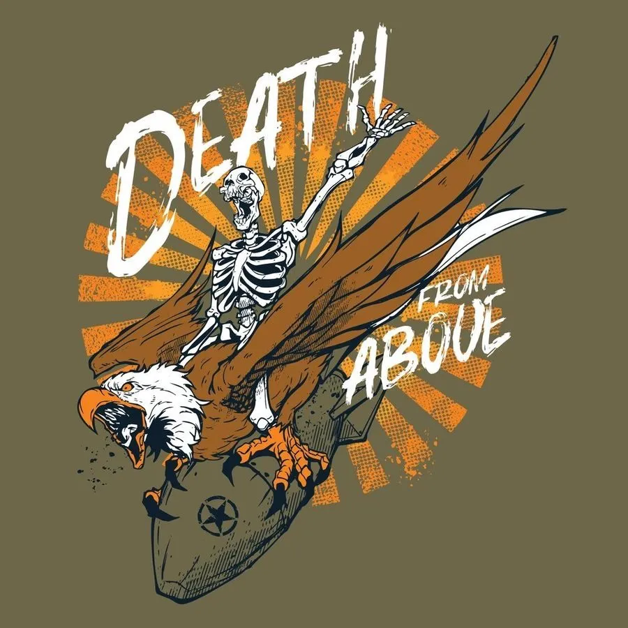 Death From Above 2.0 T-Shirt - Military Green sold by Grunt Style product image thumbnail 4
