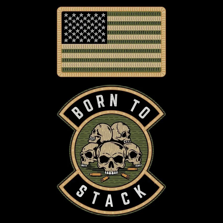 Born To Stack Full-Zip Hoodie - Black sold by Grunt Style product image thumbnail 4