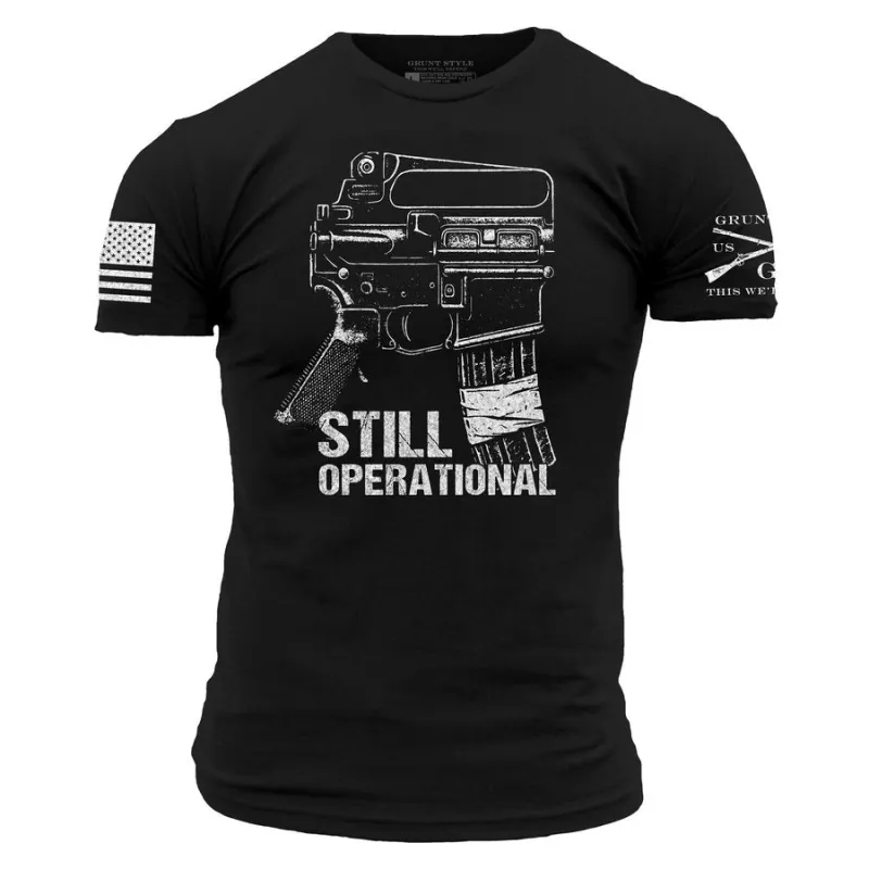 Still Operational T-Shirt - Black made by Grunt Style