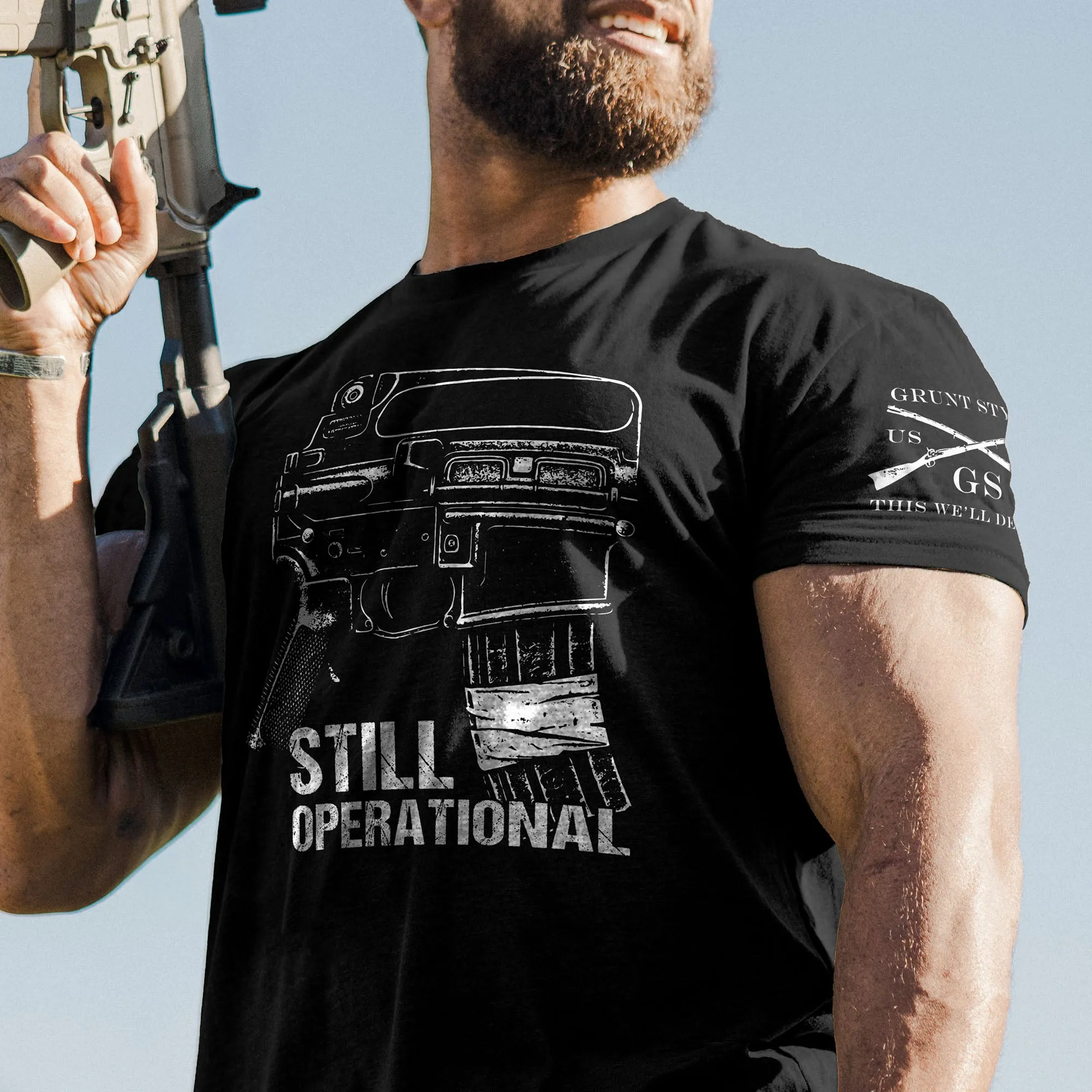 Still Operational T-Shirt - Black sold by Grunt Style product image thumbnail 2