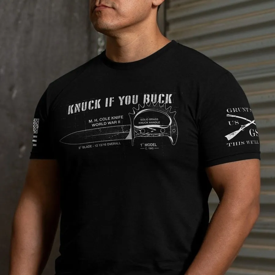 Knuck If You Buck T-Shirt - Black sold by Grunt Style product image thumbnail 3