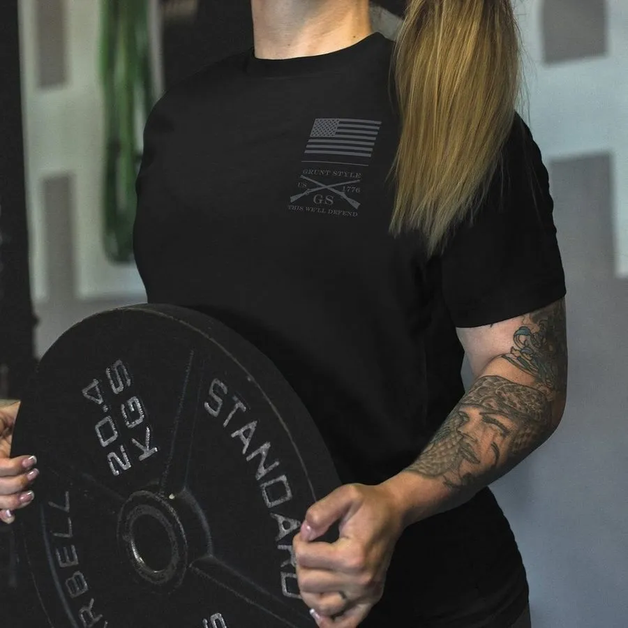 Women's Strength Through Suffering Boyfriend Fit T-Shirt - Black sold by Grunt Style product image thumbnail 2