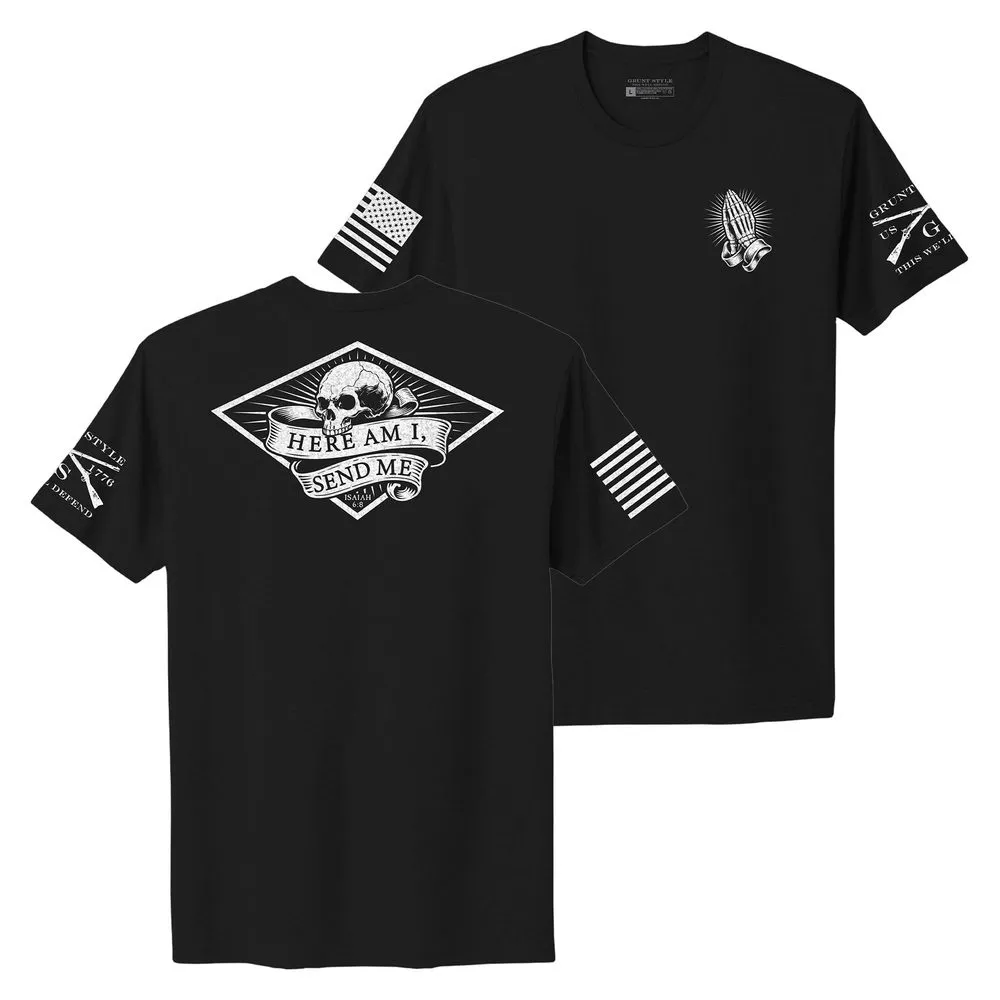 Women's Send Me Boyfriend Fit T-Shirt - Black sold by Grunt Style