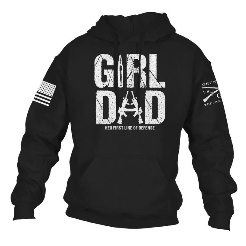 Girl Dad Hoodie - Black made by Grunt Style