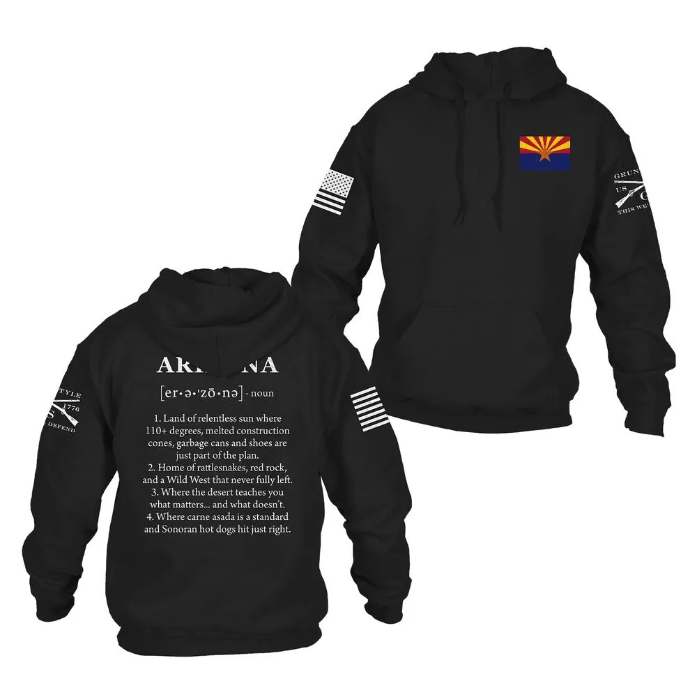 Arizona Defined Hoodie - Black sold by Grunt Style