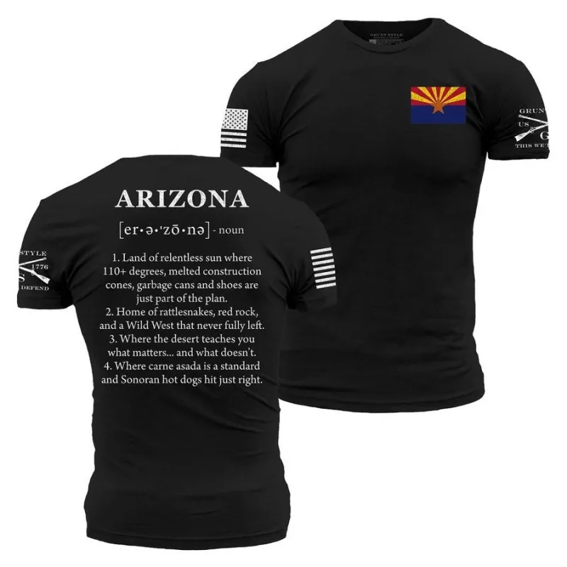 Arizona Defined T-Shirt - Black made by Grunt Style