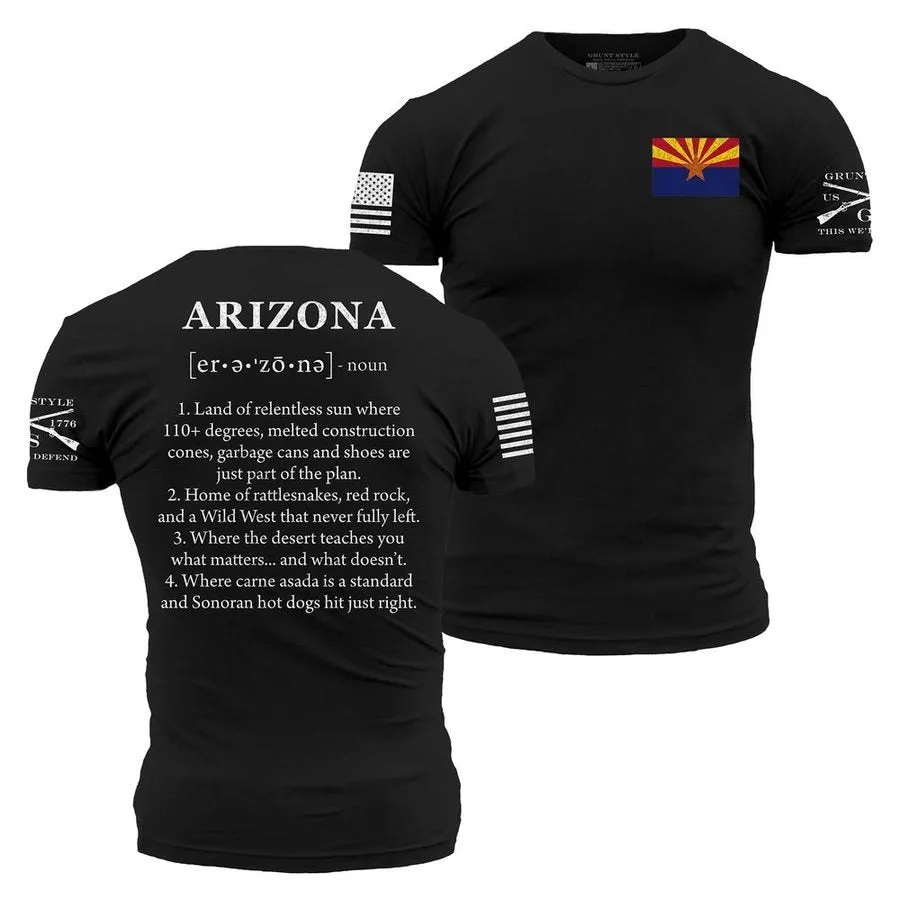 Arizona Defined T-Shirt - Black sold by Grunt Style