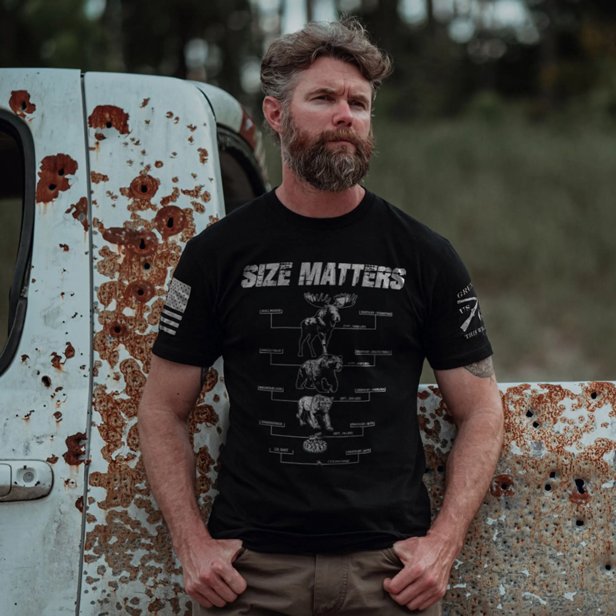 Game Size Matters T-Shirt - Black sold by Grunt Style product image thumbnail 2