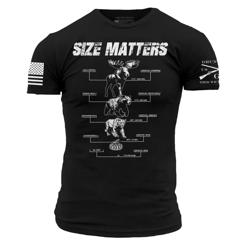 Game Size Matters T-Shirt - Black made by Grunt Style