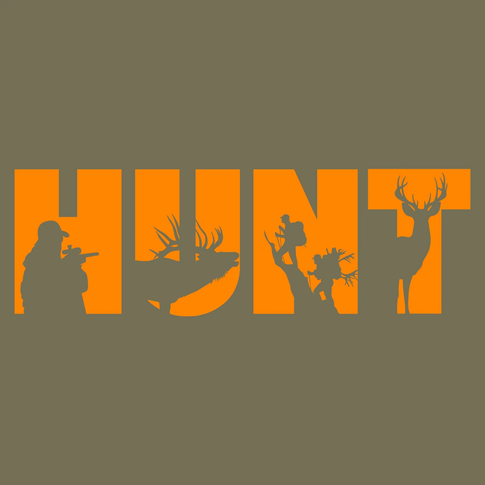 Women's Hunt Slim Fit T-Shirt - Military Green sold by Grunt Style product image thumbnail 3