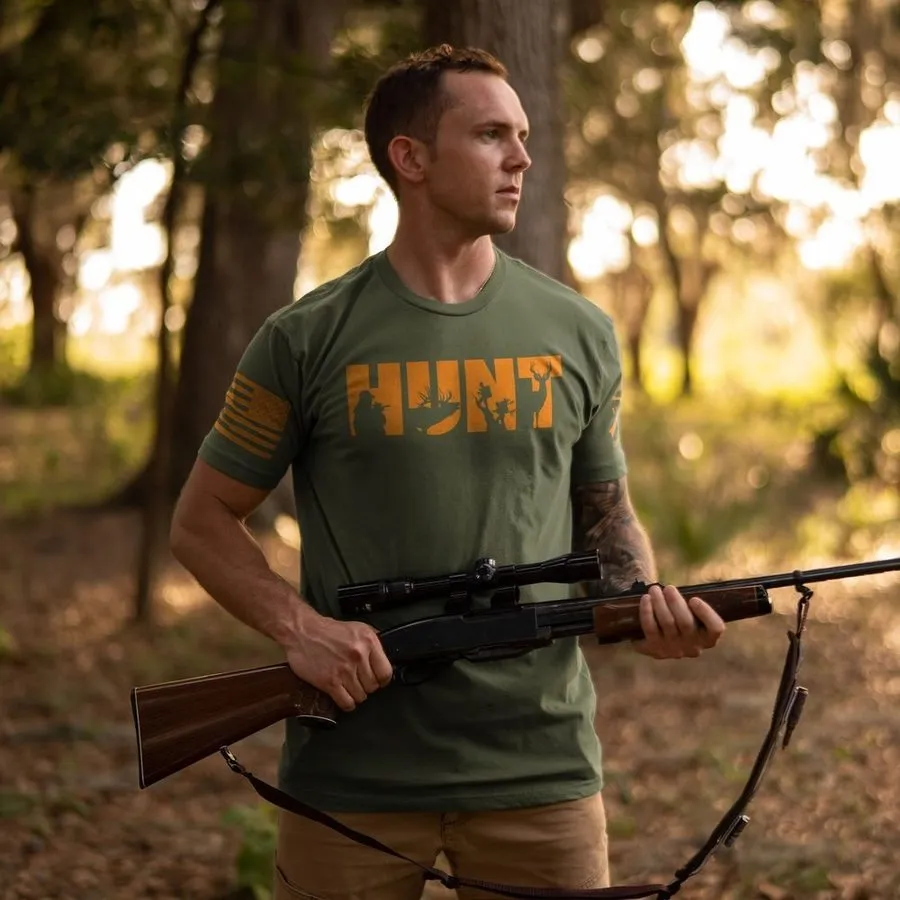 Hunt T-Shirt - Military Green sold by Grunt Style product image thumbnail 2