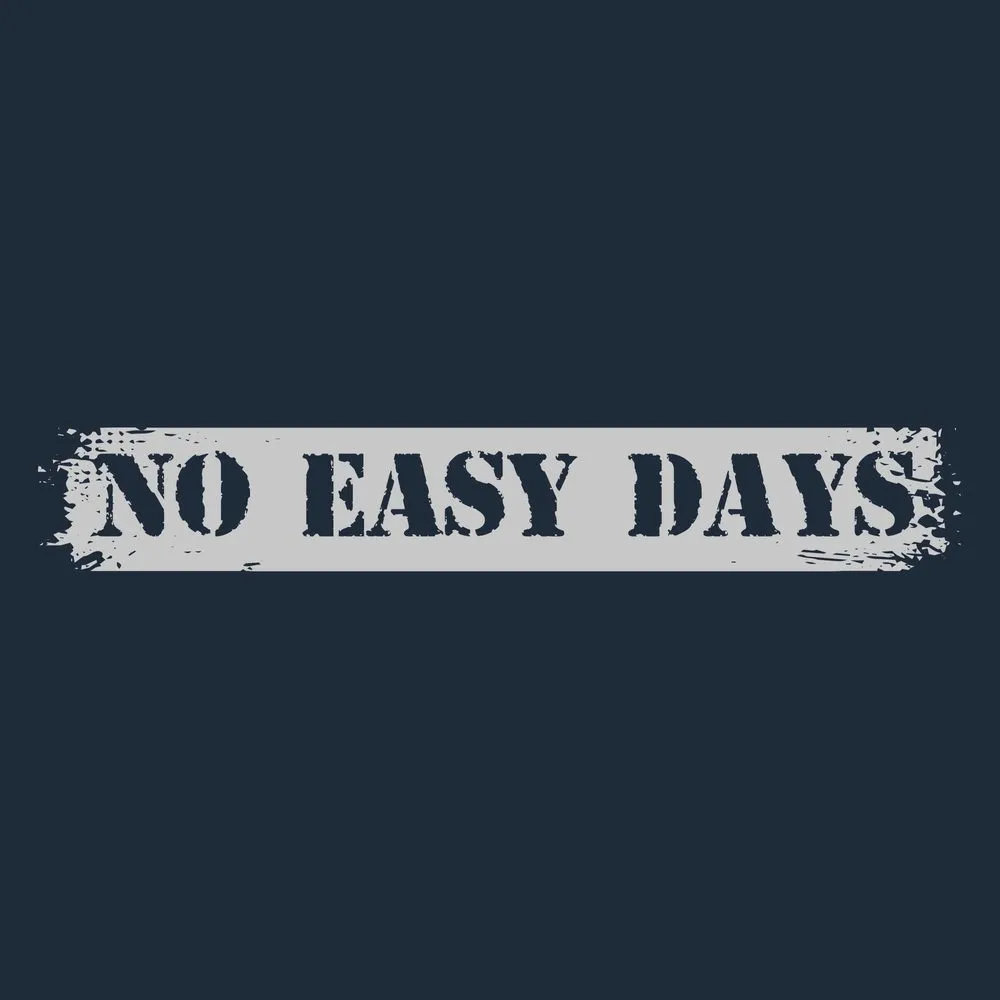 No Easy Days Fire T-Shirt - Midnight Navy sold by Grunt Style product image thumbnail 2