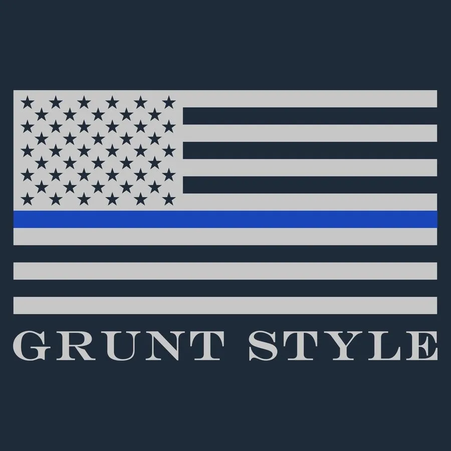 No Easy Days Police T-Shirt - Midnight Navy sold by Grunt Style product image thumbnail 5