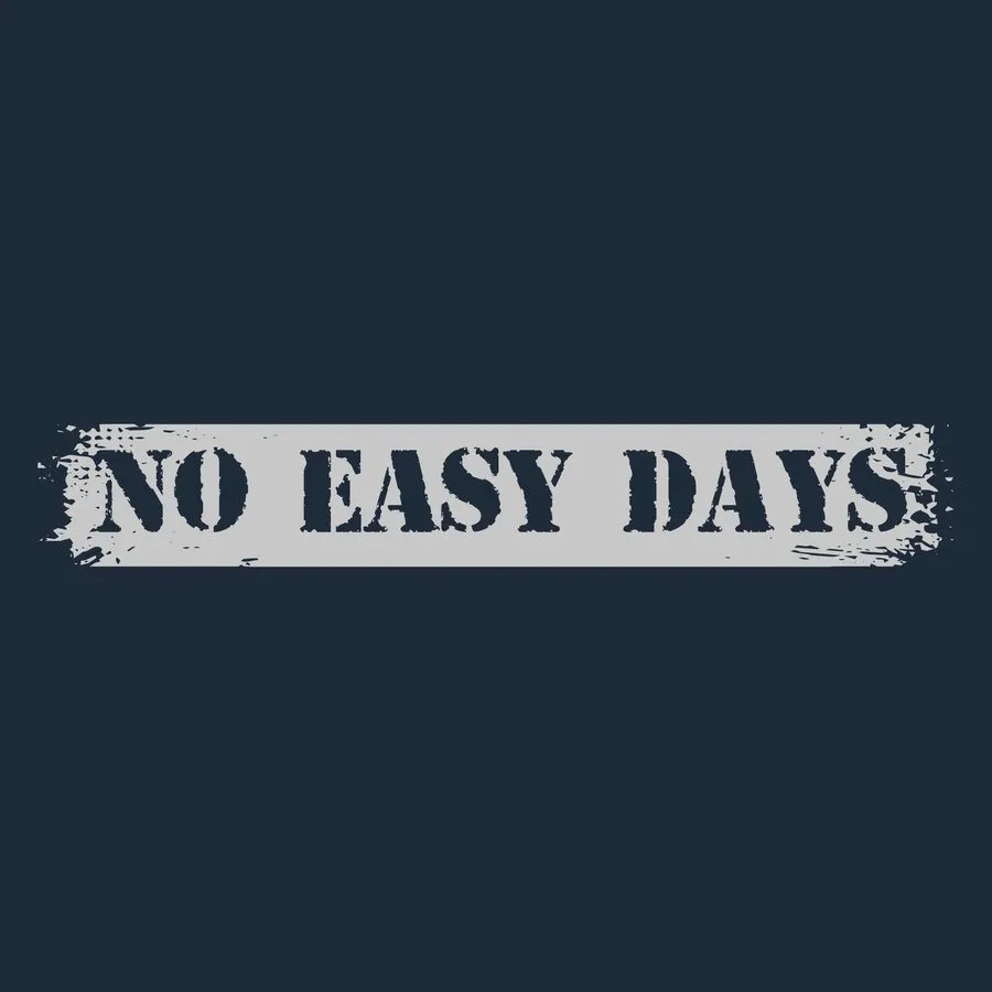 No Easy Days Police T-Shirt - Midnight Navy sold by Grunt Style product image thumbnail 4