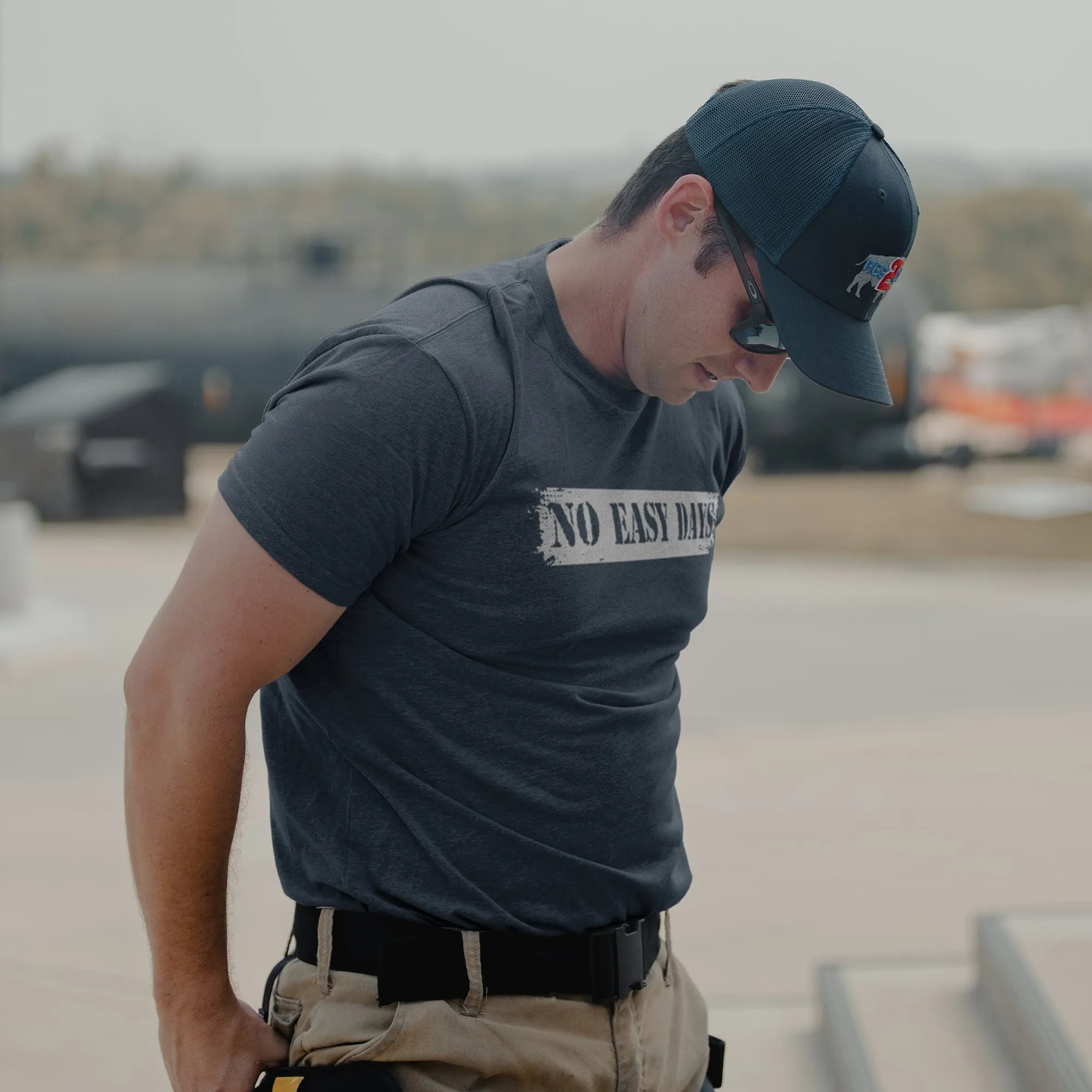 No Easy Days EMS T-Shirt - Midnight Navy sold by Grunt Style product image thumbnail 2