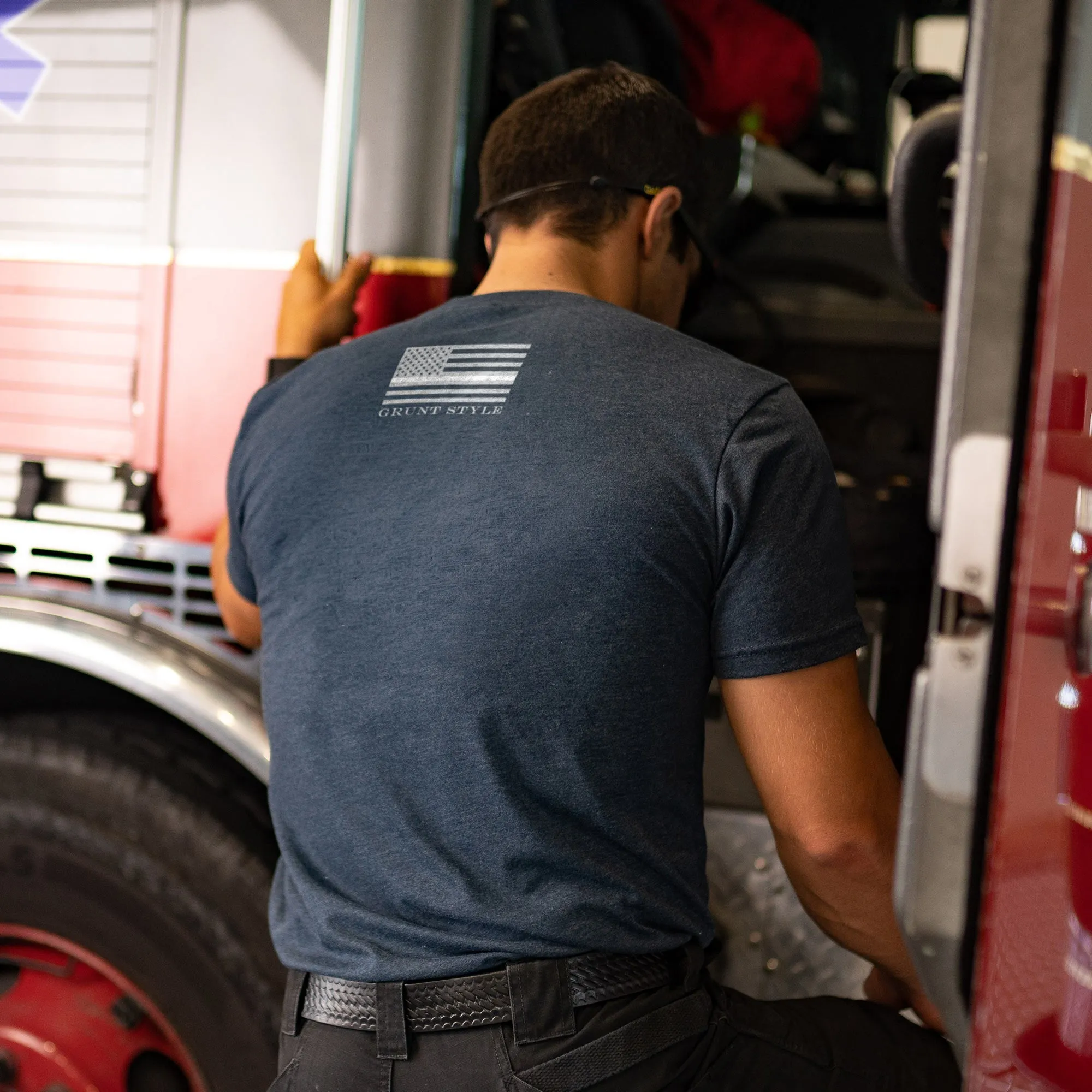 No Easy Days EMS T-Shirt - Midnight Navy sold by Grunt Style product image thumbnail 3