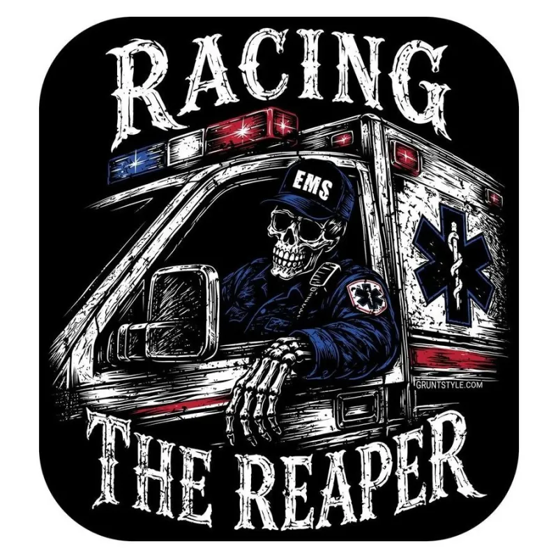 Racing The Reaper Sticker made by Grunt Style