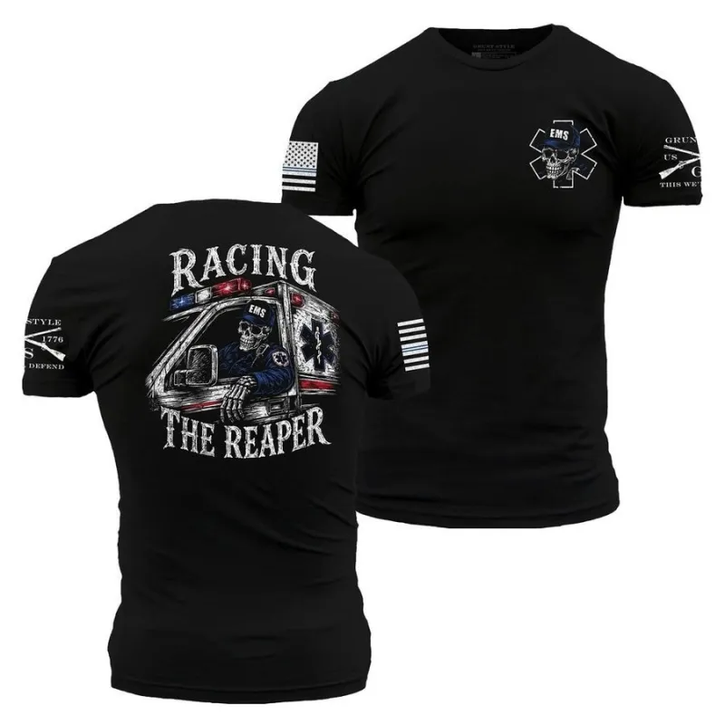 Racing The Reaper T-Shirt - Black made by Grunt Style