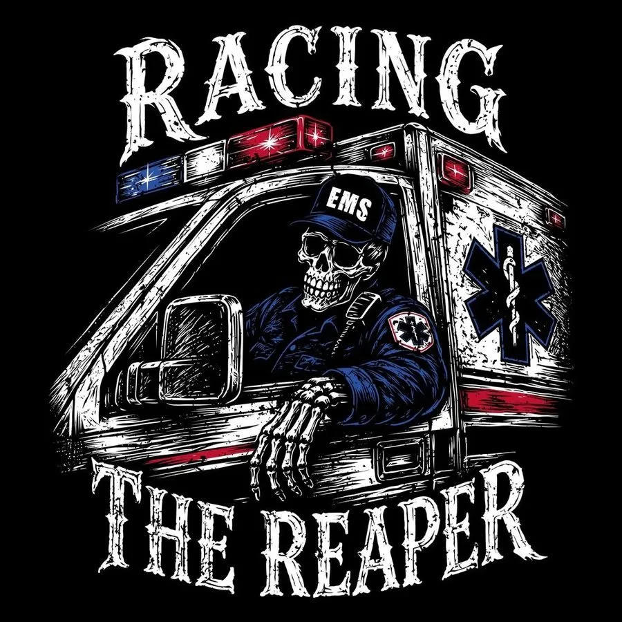 Racing The Reaper T-Shirt - Black sold by Grunt Style product image thumbnail 4