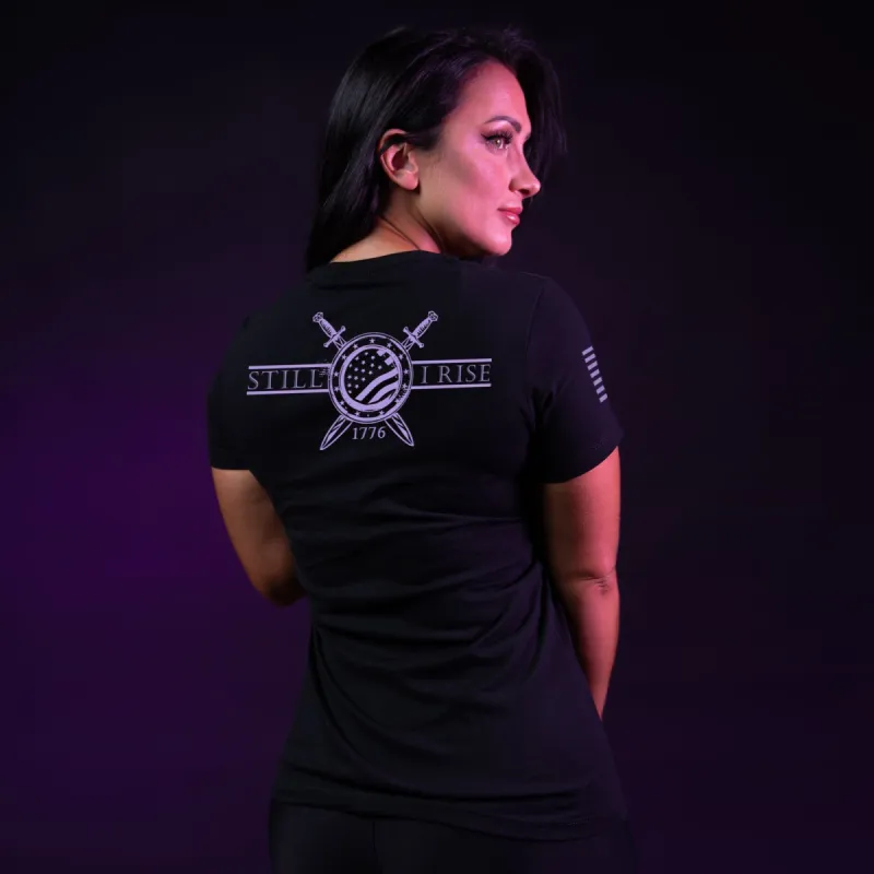 Women's Still I Rise Slim Fit T-Shirt - Black sold by Grunt Style