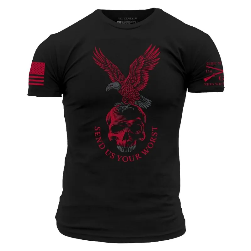Send Us Your Worst T-Shirt - Black made by Grunt Style