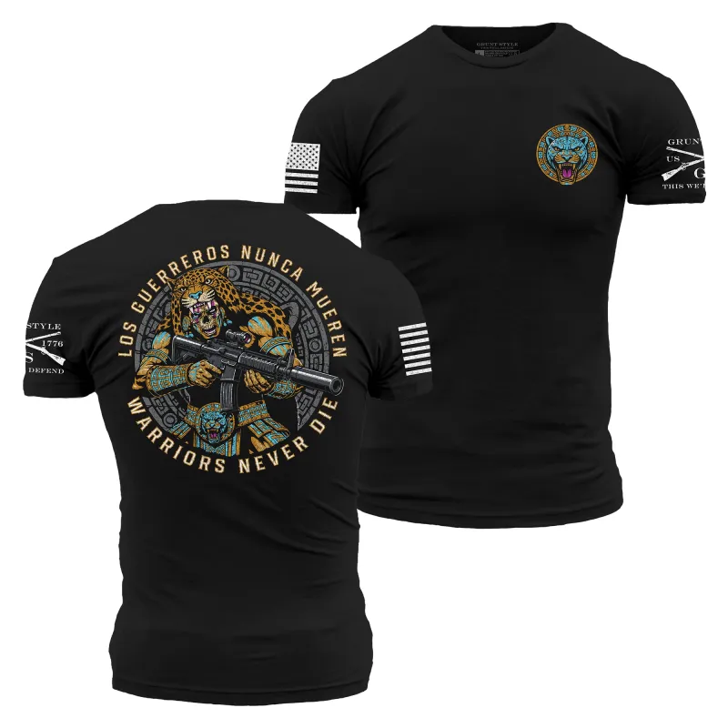 Warriors Never Die T-Shirt - Black made by Grunt Style
