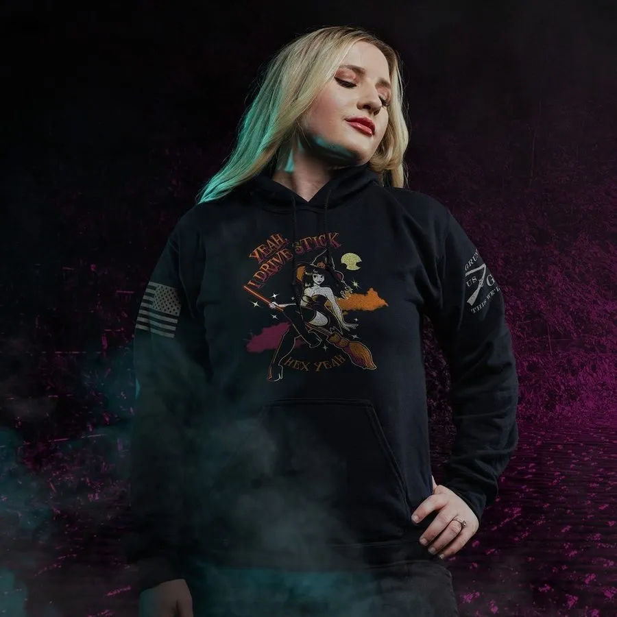Women's I Drive Stick Hoodie - Black sold by Grunt Style product image thumbnail 4