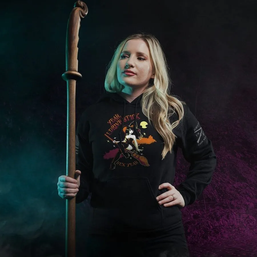 Women's I Drive Stick Hoodie - Black sold by Grunt Style product image thumbnail 3