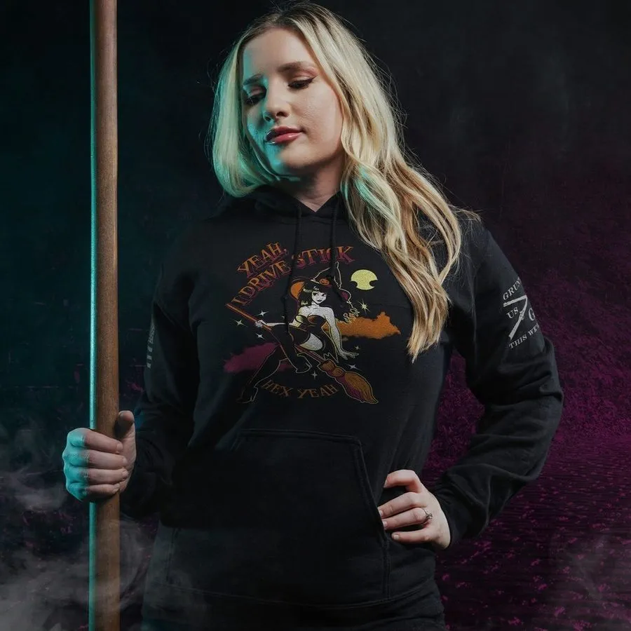 Women's I Drive Stick Hoodie - Black sold by Grunt Style product image thumbnail 2