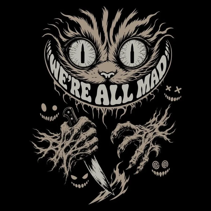 Women's We're All Mad Boyfriend Fit T-Shirt - Black sold by Grunt Style product image thumbnail 5