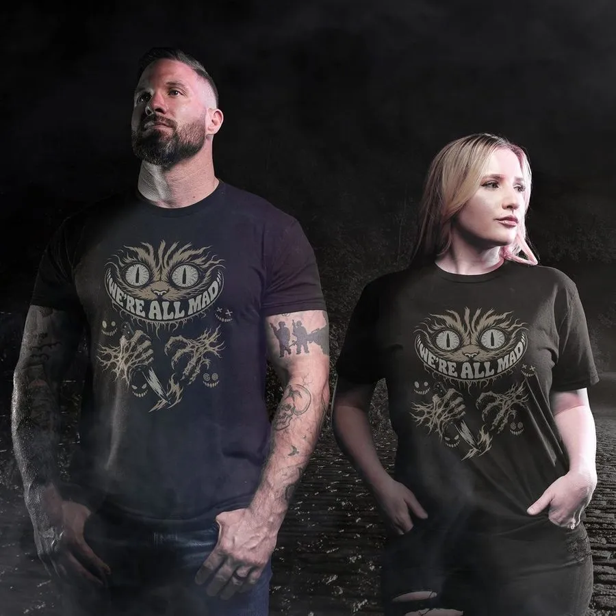 Women's We're All Mad Boyfriend Fit T-Shirt - Black sold by Grunt Style product image thumbnail 4