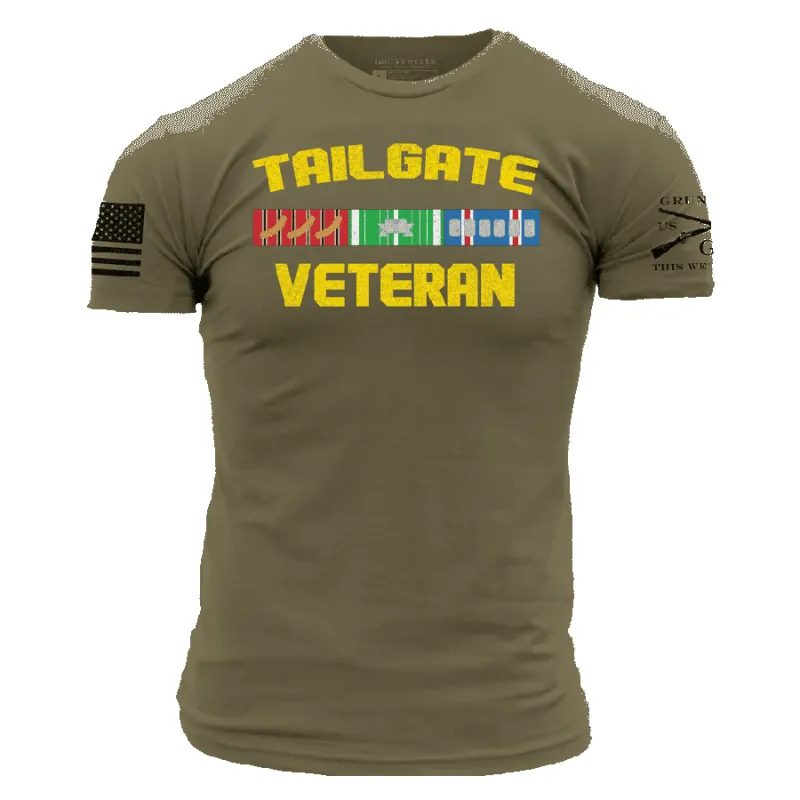 Tailgate Veteran T-Shirt - Military Green made by Grunt Style