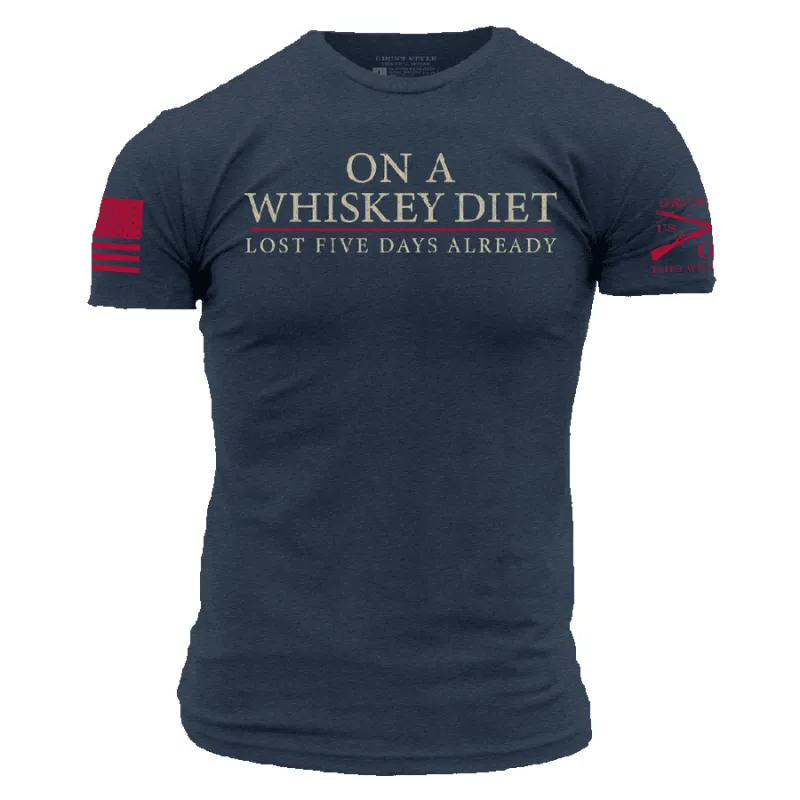 Whiskey Diet T-Shirt - Midnight Navy made by Grunt Style