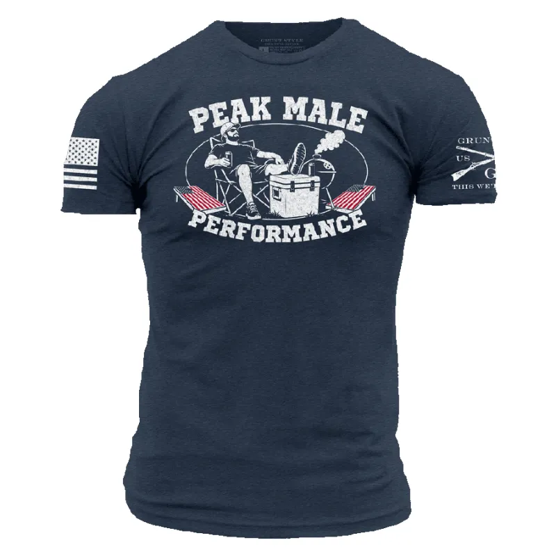 Peak Male Performance T-Shirt - Midnight Navy made by Grunt Style