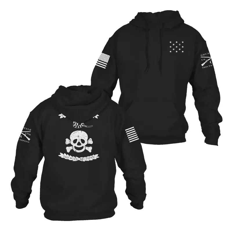 Veterans Exempt Hoodie - Black made by Grunt Style
