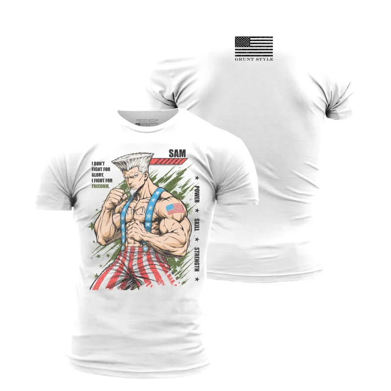 Freedom Fighter Sam T-Shirt - White made by Grunt Style