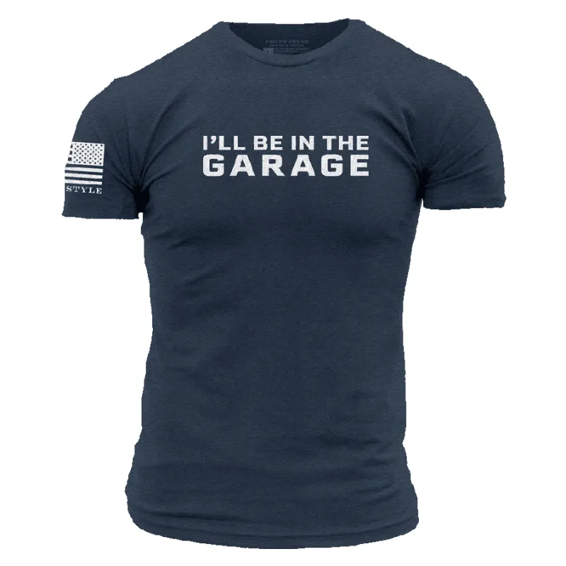 I'll Be In The Garage Non-Rifle Logo T-Shirt - Midnight Navy made by Grunt Style