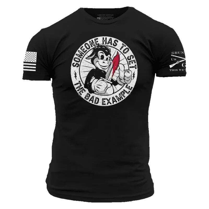 Bad Example 2.0 T-Shirt - Black made by Grunt Style