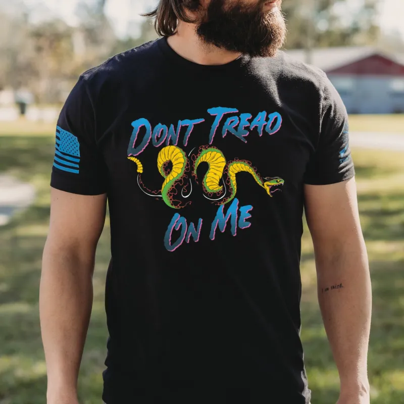 Retro Don't Tread On Me T-Shirt - Black sold by Grunt Style