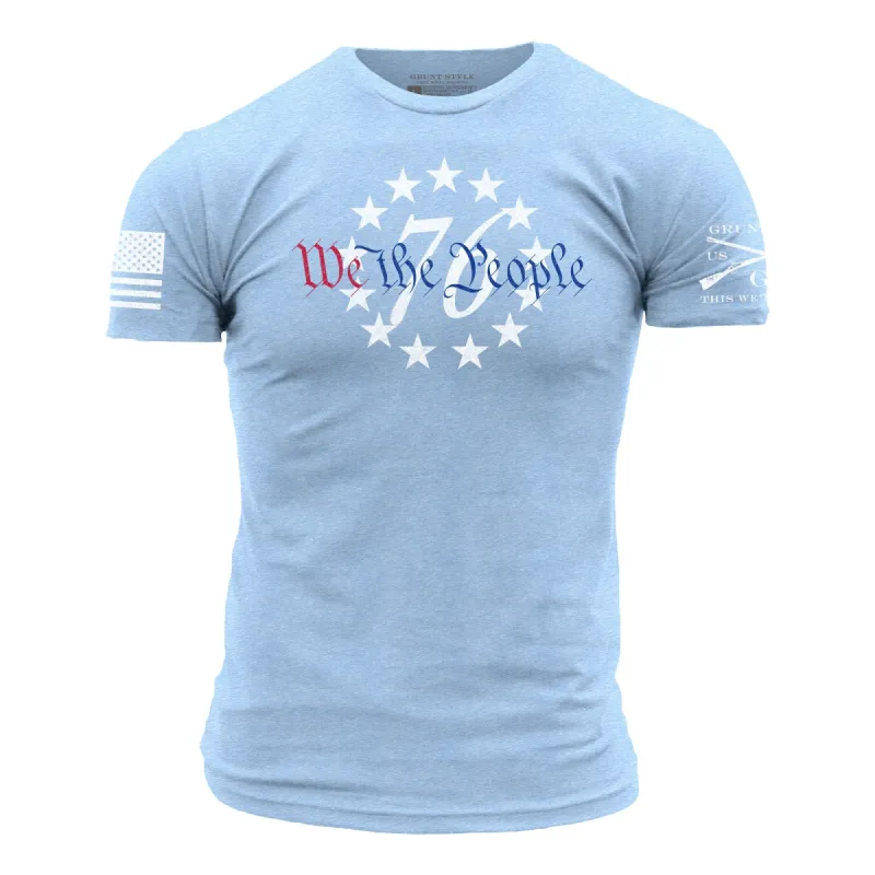 76 We The People T-Shirt - Heather Sky Blue sold by Grunt Style