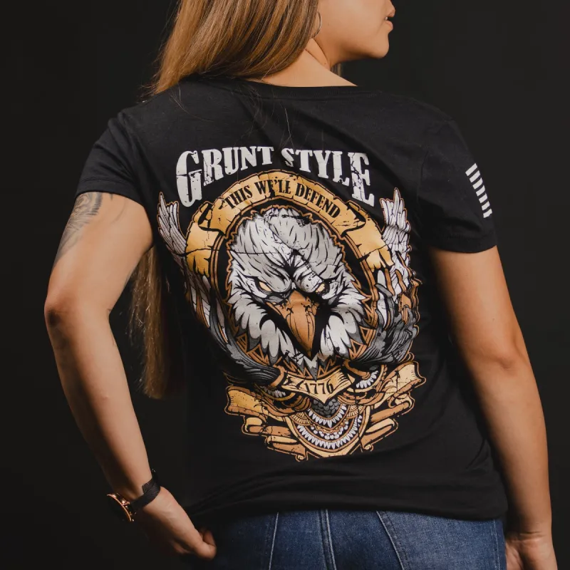 Women's Easy Rider V-Neck - Black sold by Grunt Style